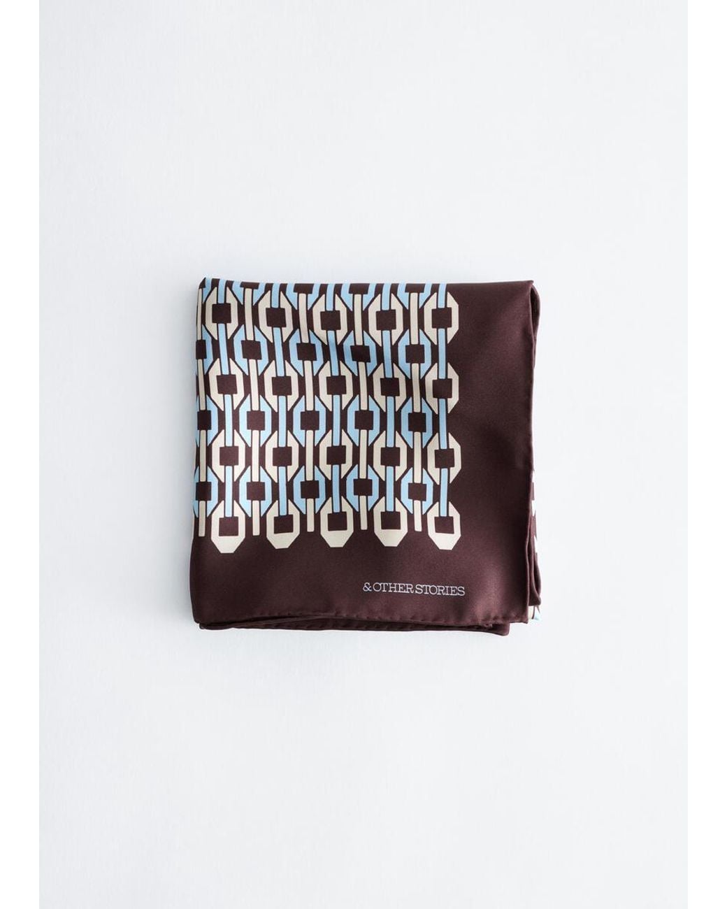 & Other Stories White Printed Silk Scarf