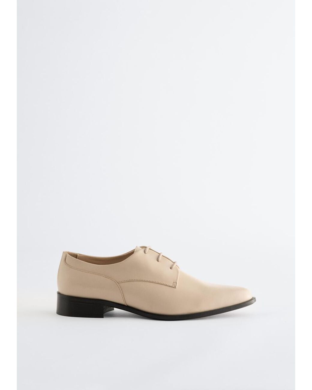 & Other Stories White Leather Derby Shoes