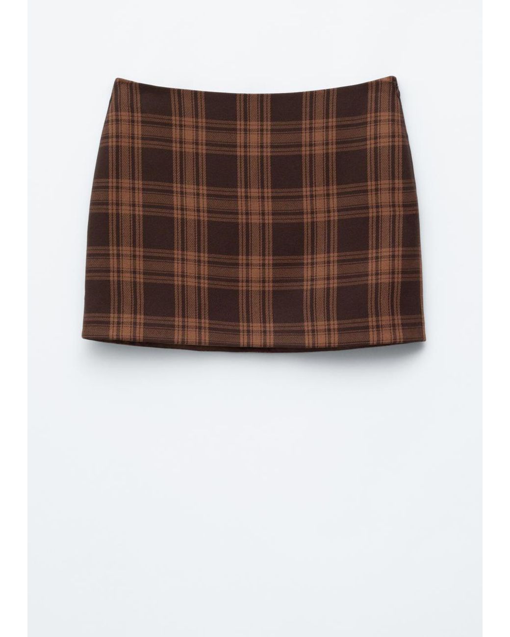 & Other Stories White Checked Mini Skirt