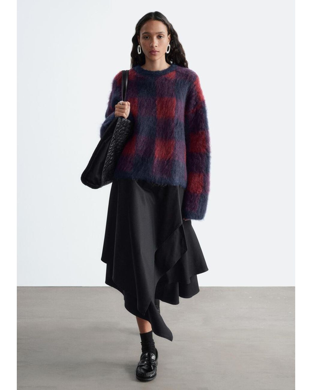 & Other Stories Blue Mohair Blend Jumper