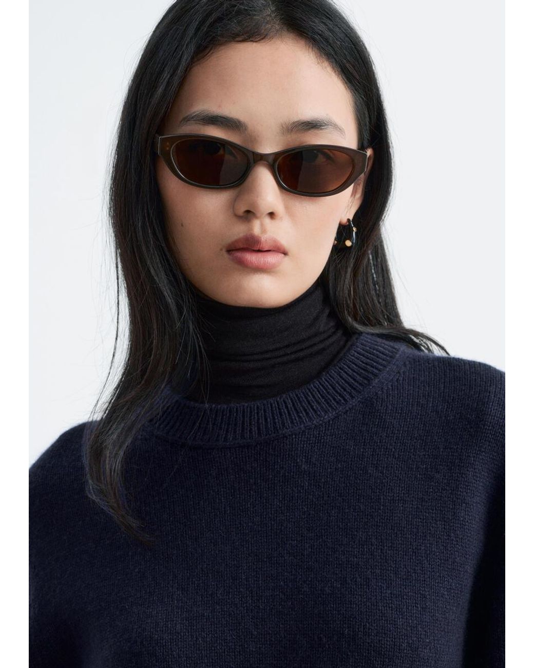 & Other Stories Blue Cashmere-Blend Jumper