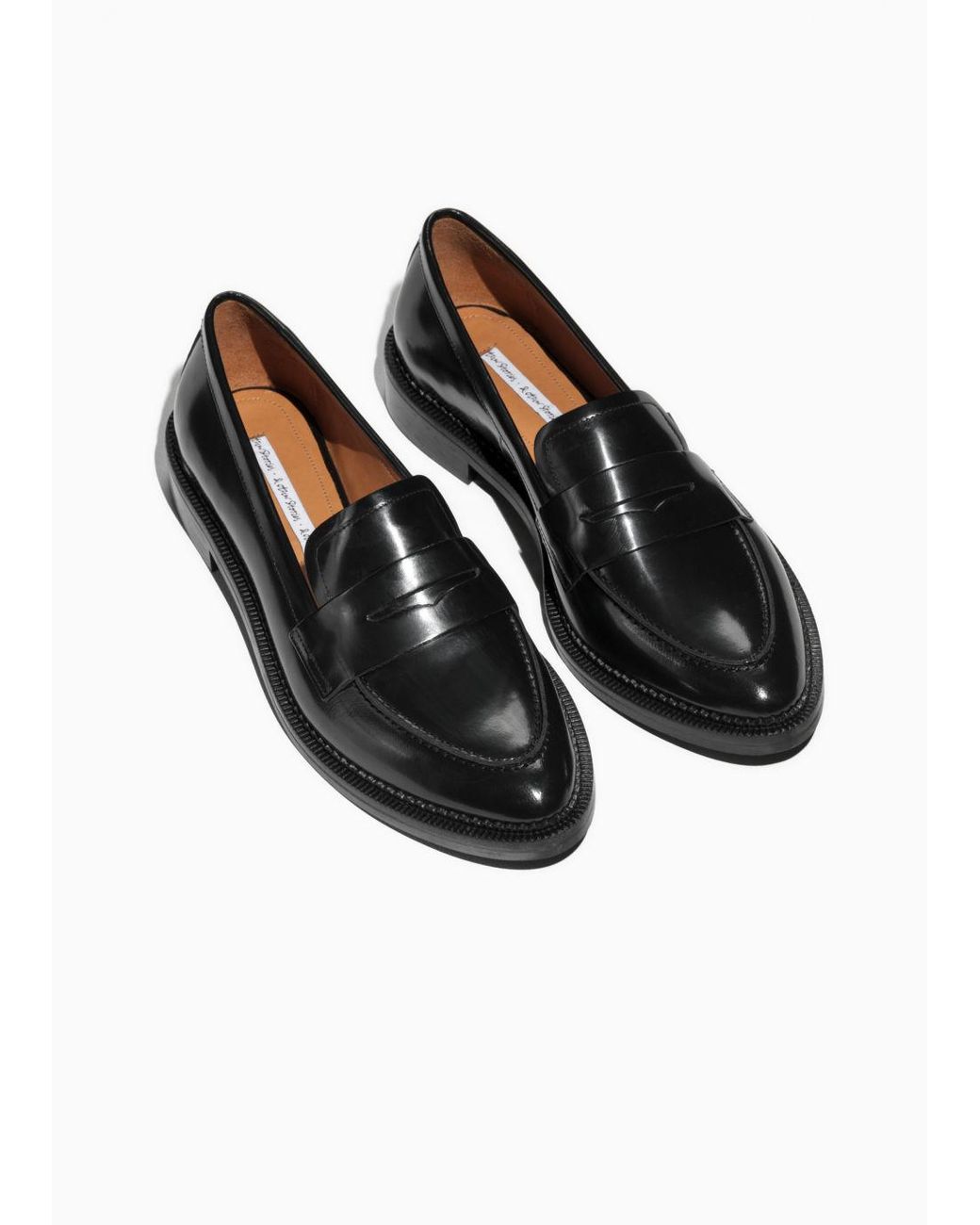 Mangle Snuble Åben & Other Stories Leather Loafers in Black | Lyst