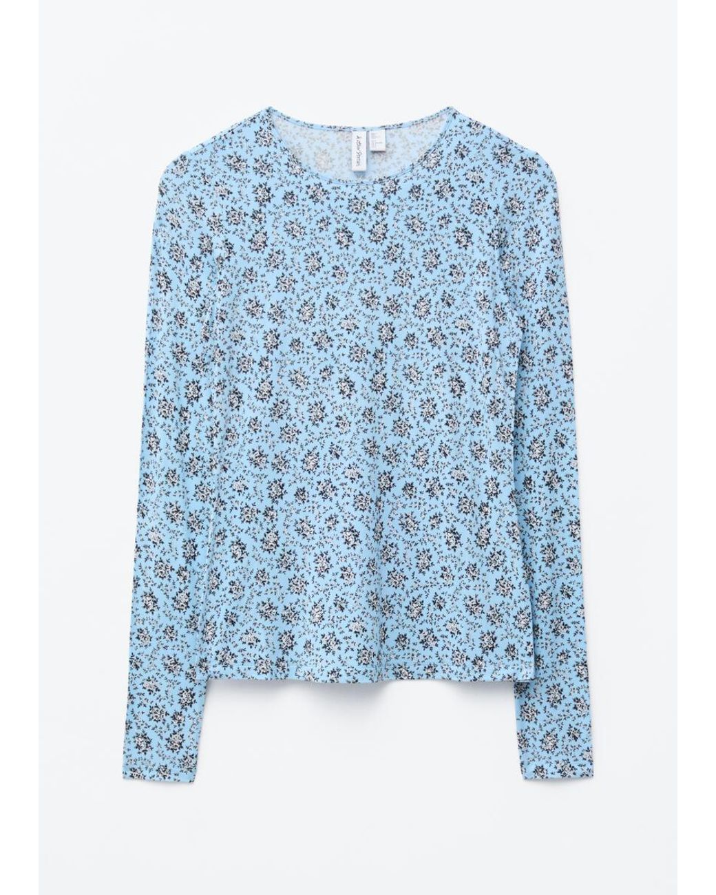 & Other Stories Blue Long-Sleeve Jersey Top