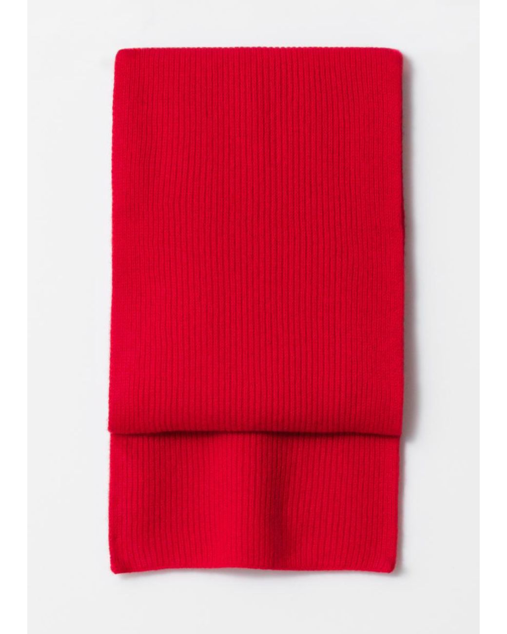& Other Stories Red Cashmere Knit Scarf
