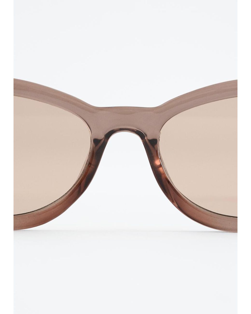 & Other Stories White Narrow Rectangle Sunglasses