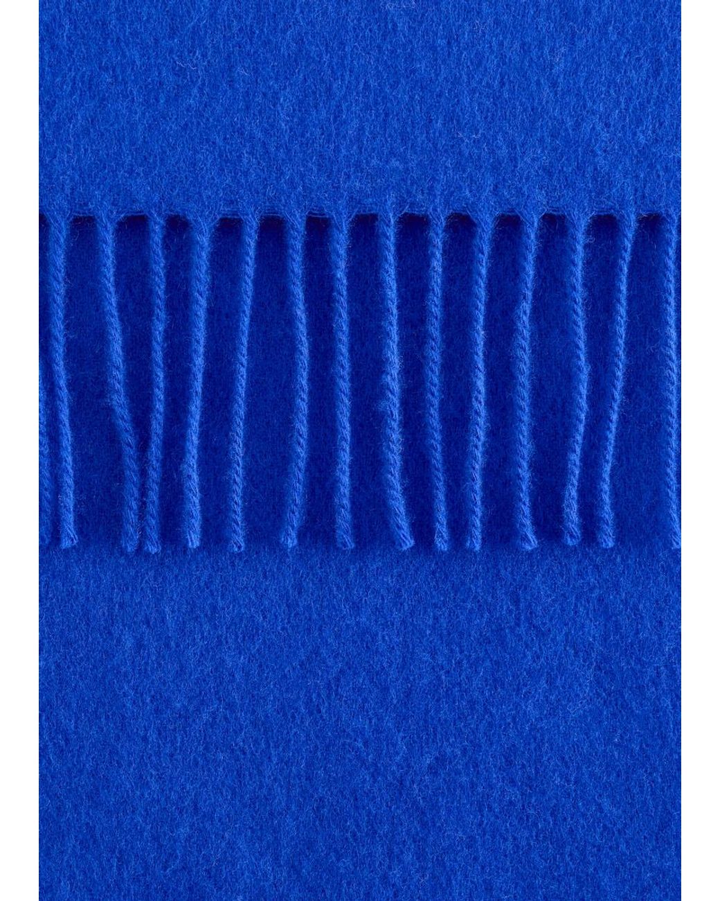 & Other Stories Blue Fringed Wool Blanket Scarf