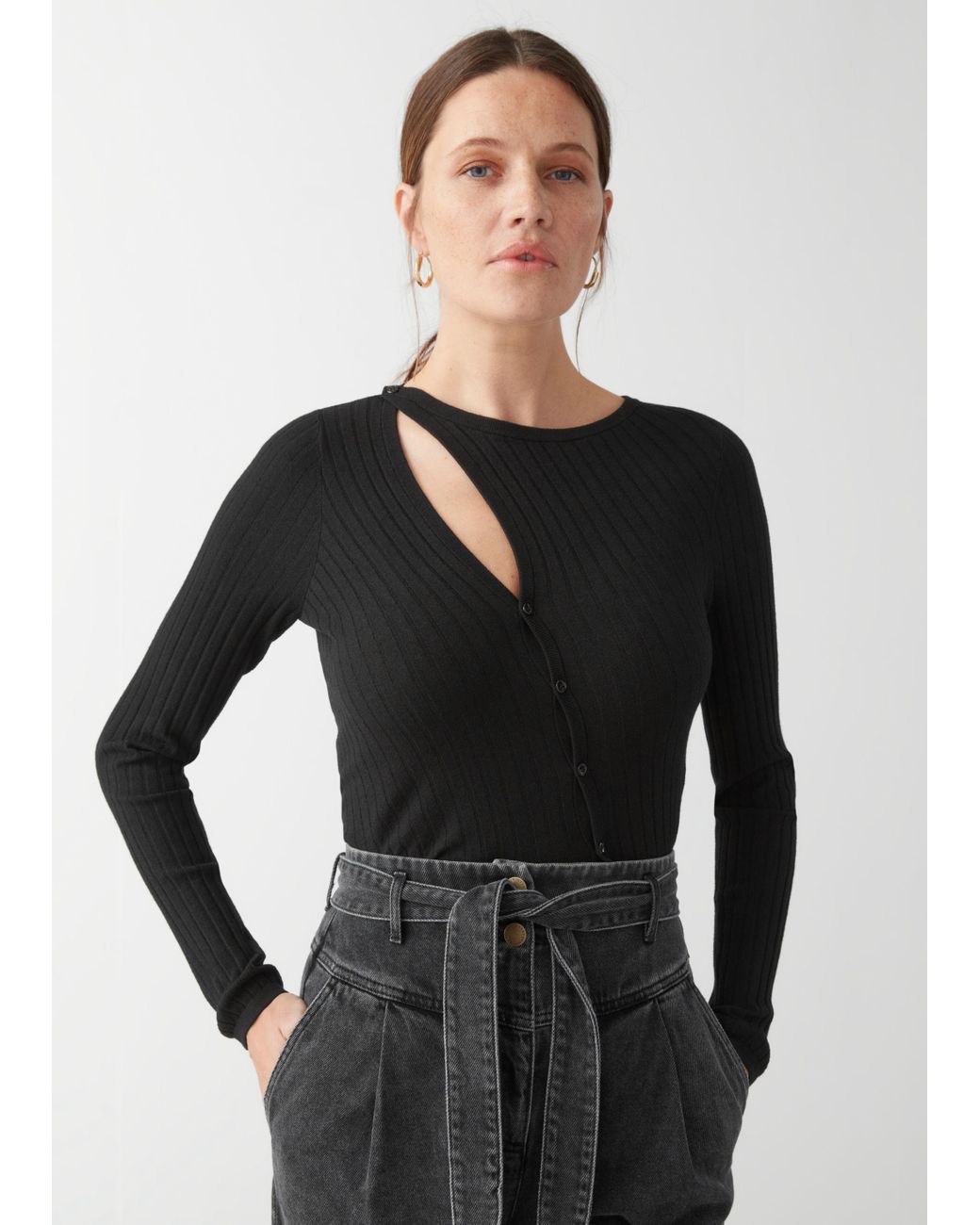 & other stories asymmetric cardigan