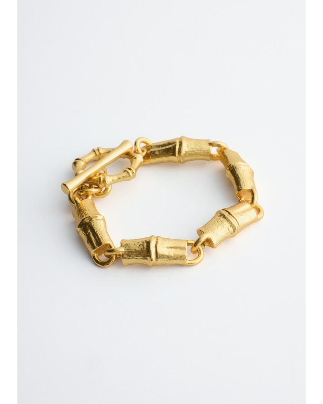 & Other Stories Metallic Sculpted Bracelet