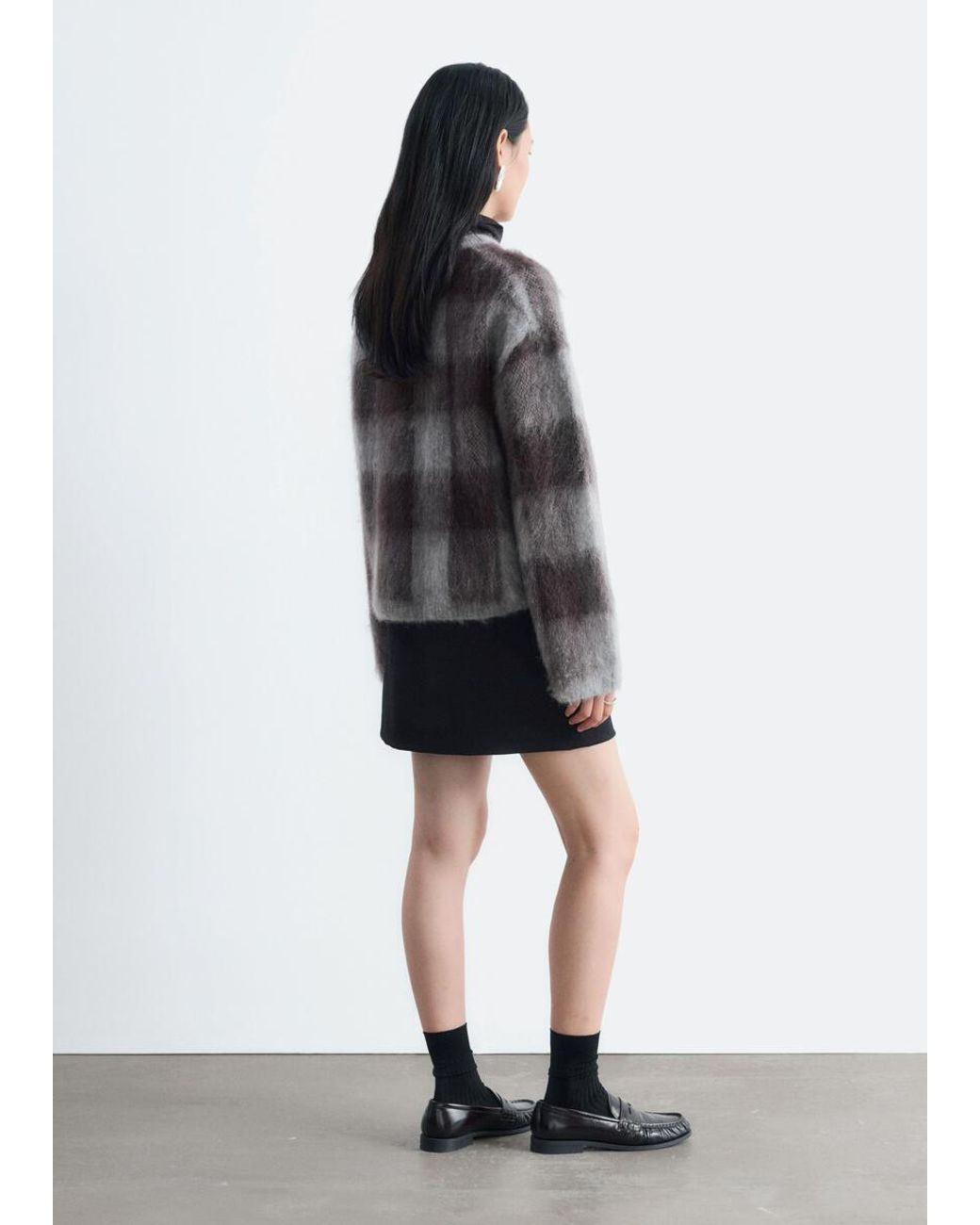 & Other Stories Gray Mohair Blend Jumper