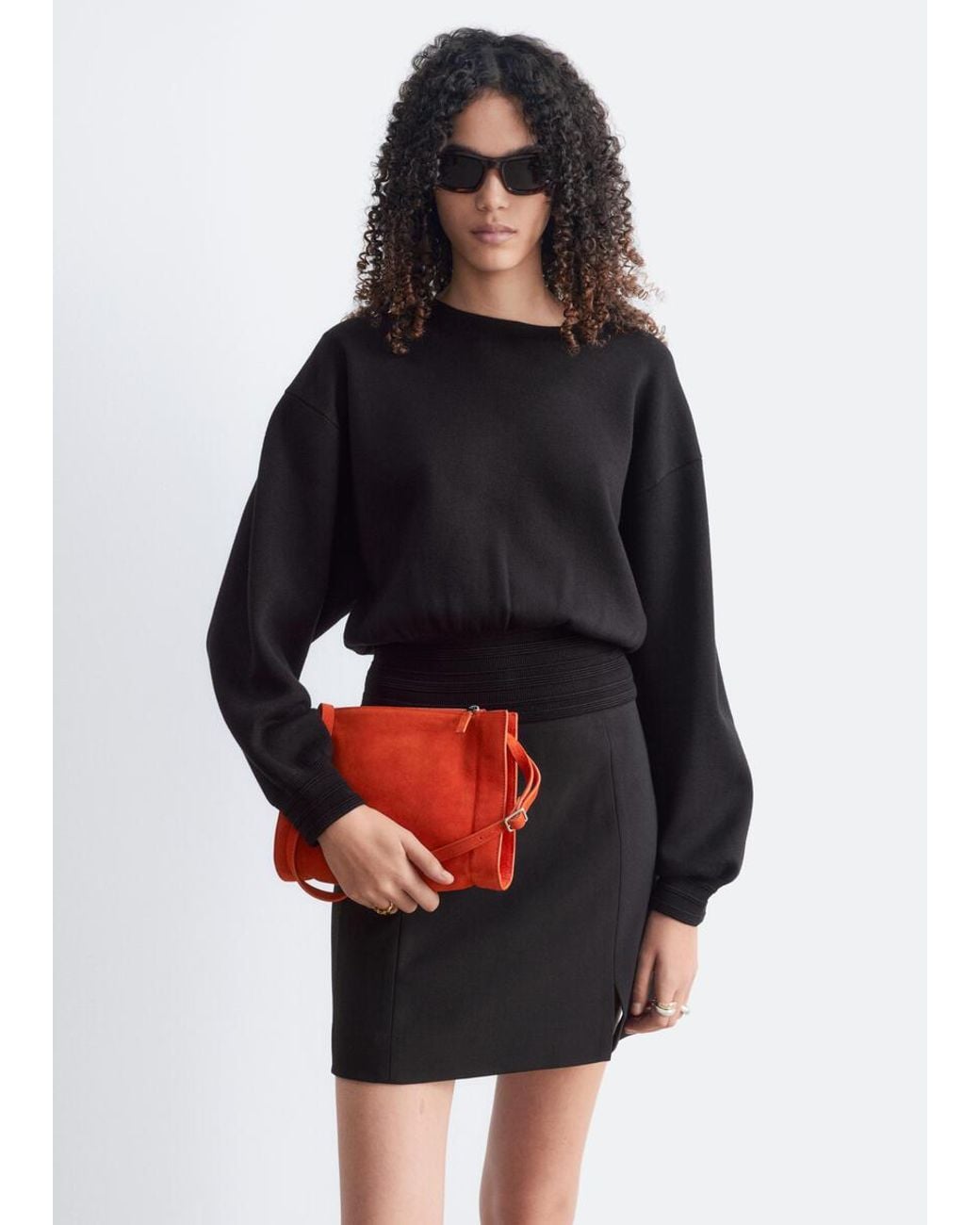 & Other Stories Blue Rib-Trim Knitted Jumper