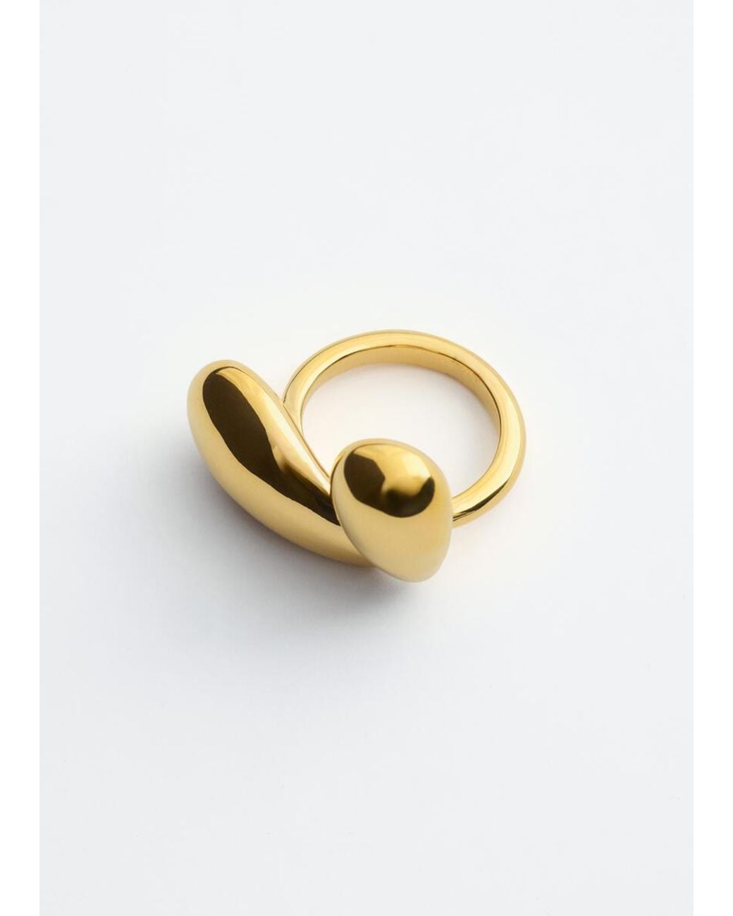 & Other Stories Metallic Sculptural Brass Ring