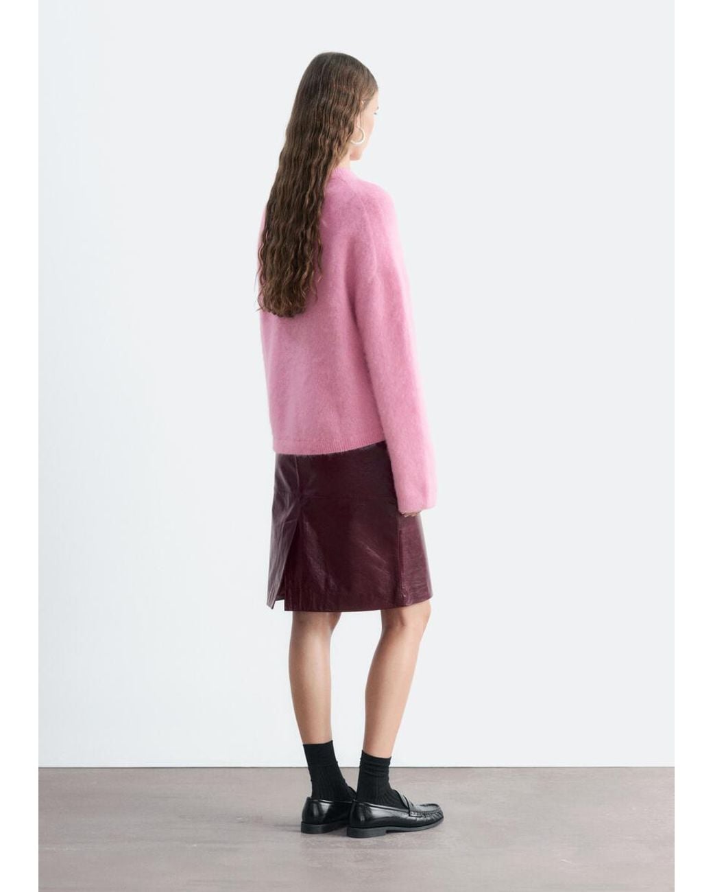 & Other Stories Pink Mohair-Blend Jumper