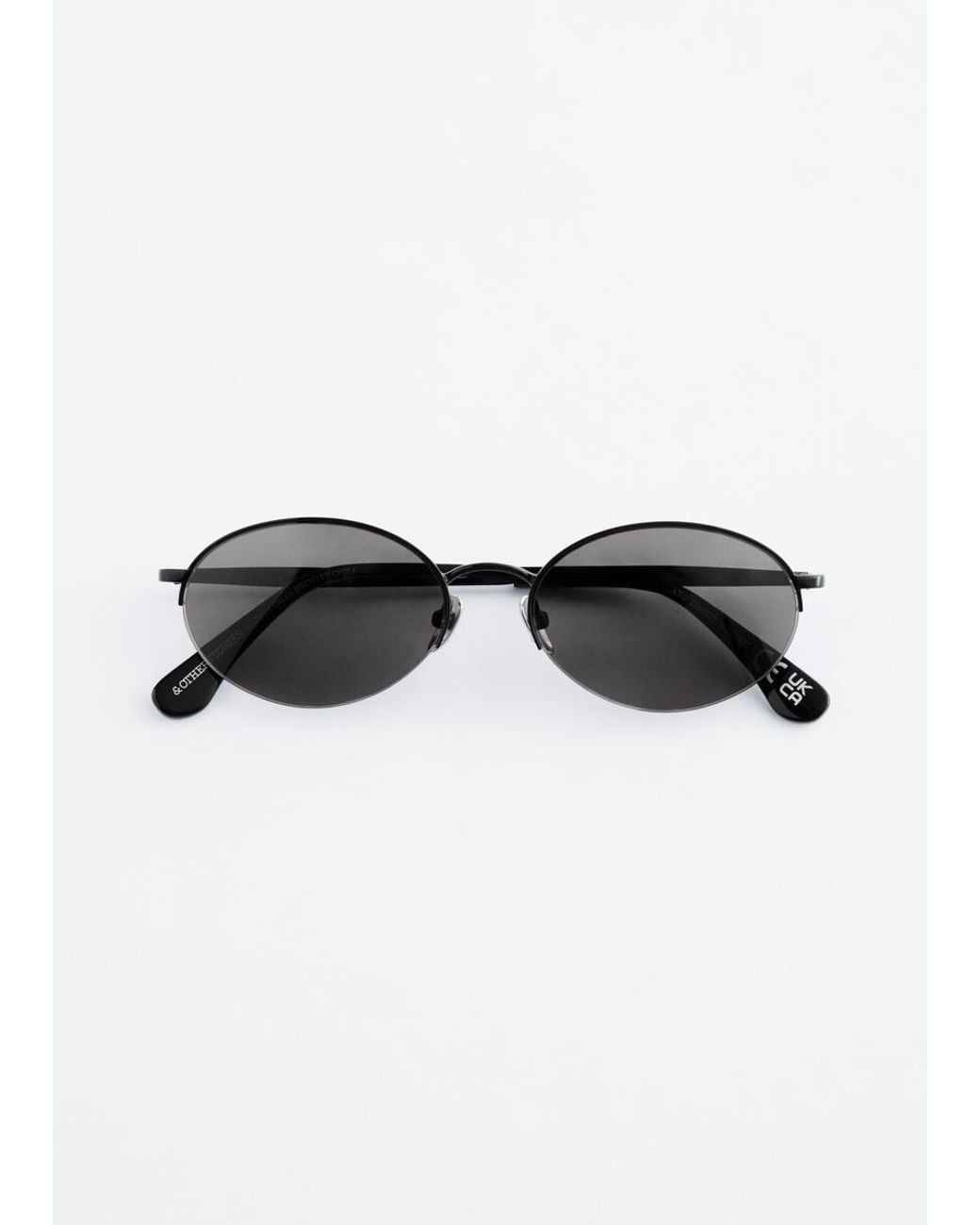 & Other Stories Brown Round Wire-Frame Sunglasses