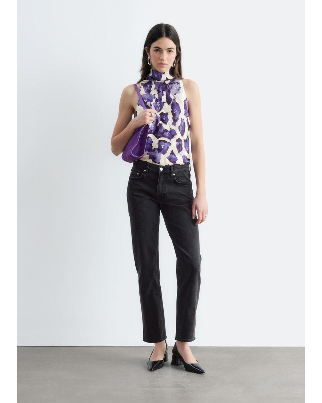 & Other Stories White Cropped Slim-Leg Jeans
