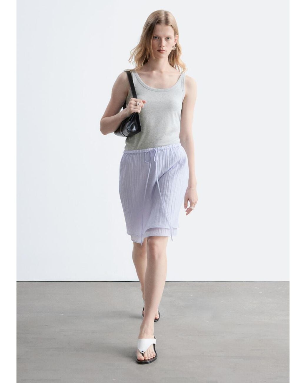 & Other Stories White Scoop-Neck Tank Top