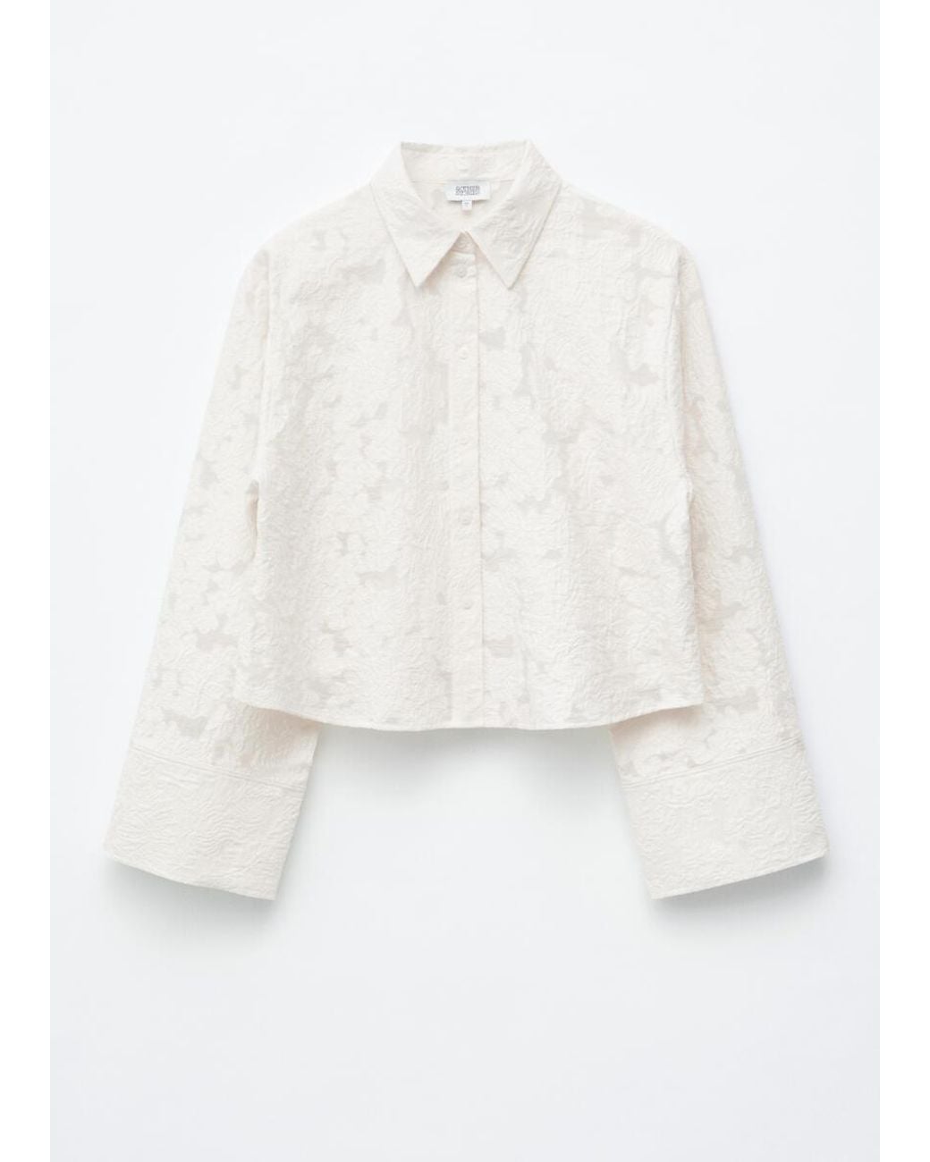 & Other Stories White Relaxed Jacquard Blouse