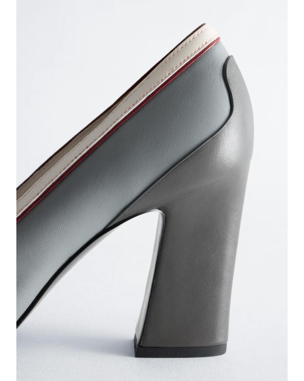 & Other Stories White Bow-Detail Leather Pumps
