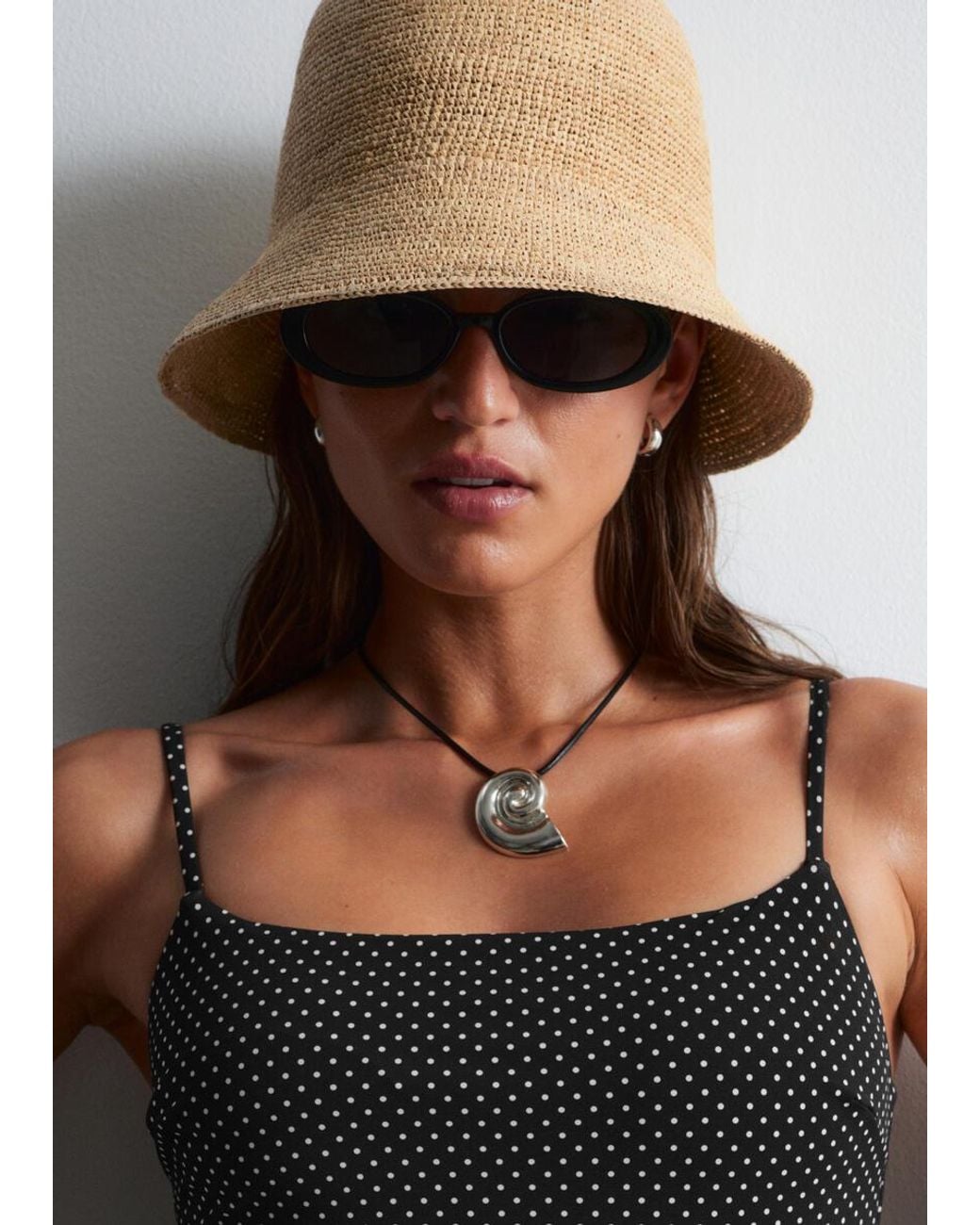 & Other Stories Natural Woven Straw Bucket Hat