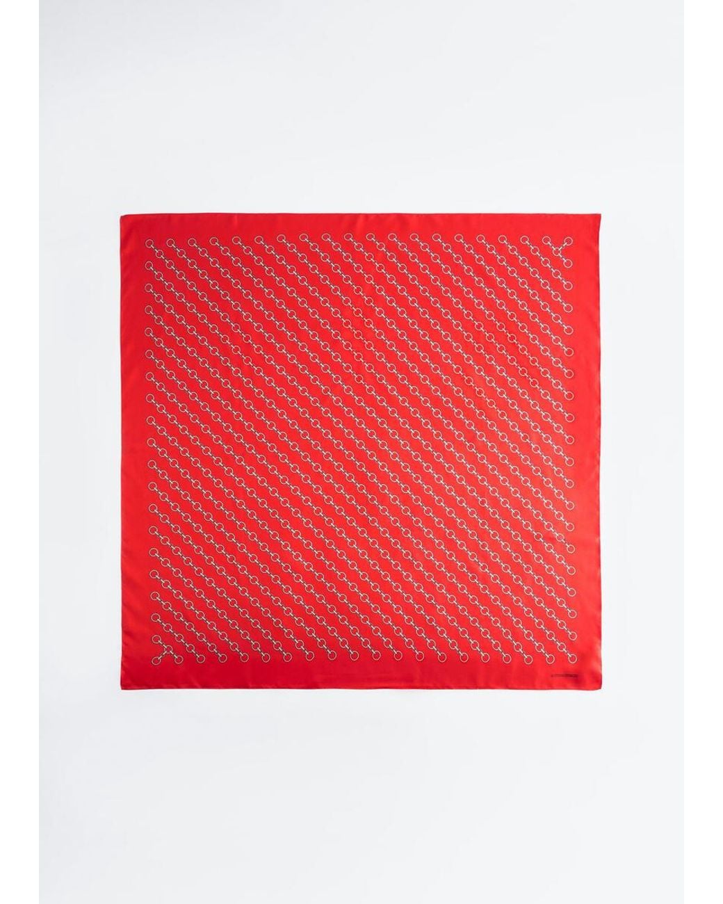 & Other Stories Red Printed Silk Scarf
