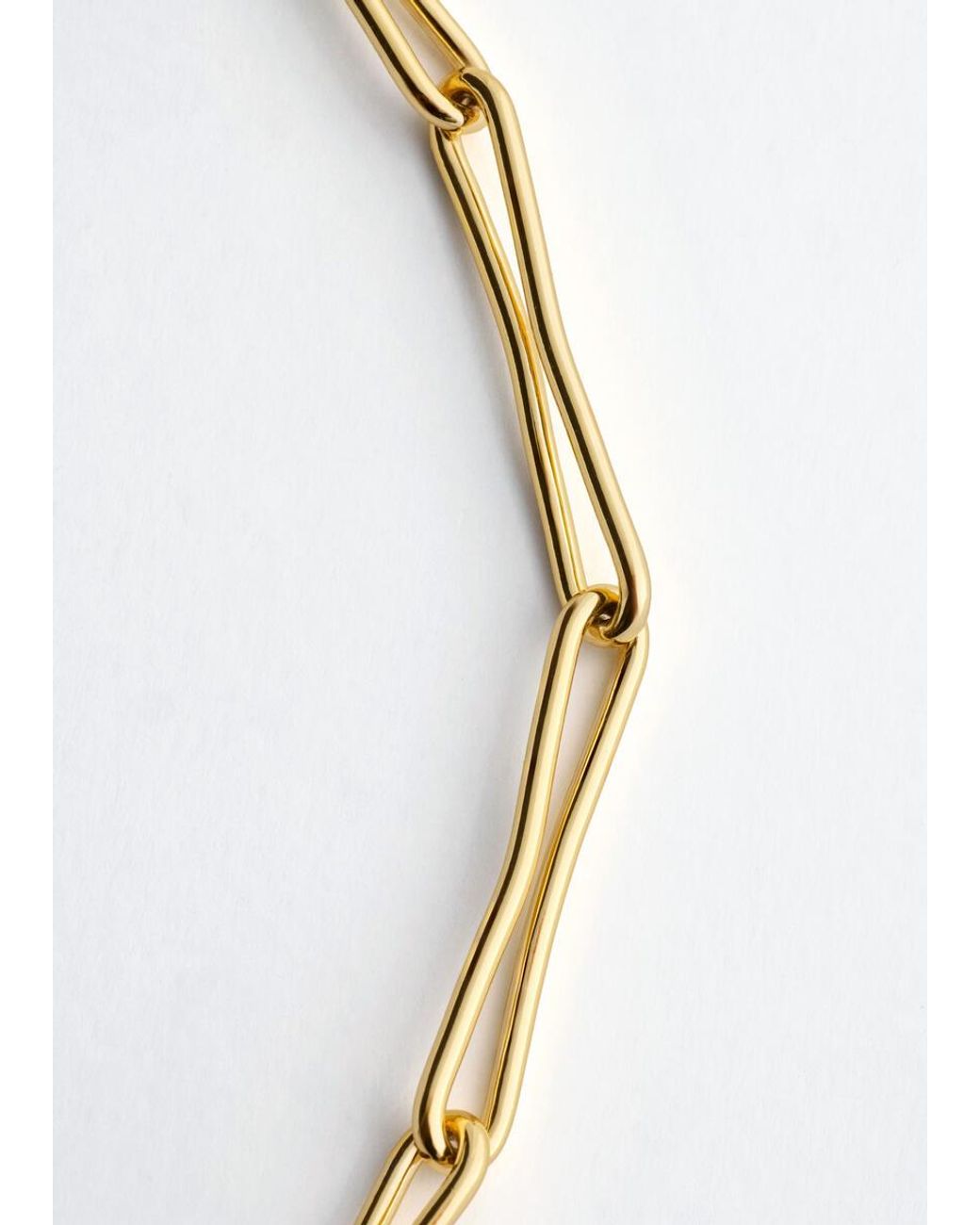 & Other Stories White Polished Brass Chain Necklace