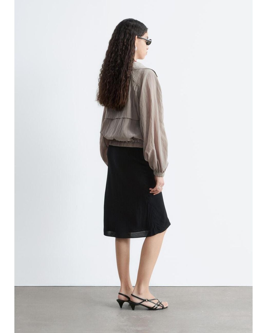 & Other Stories Gray Sporty Drawstring Jacket