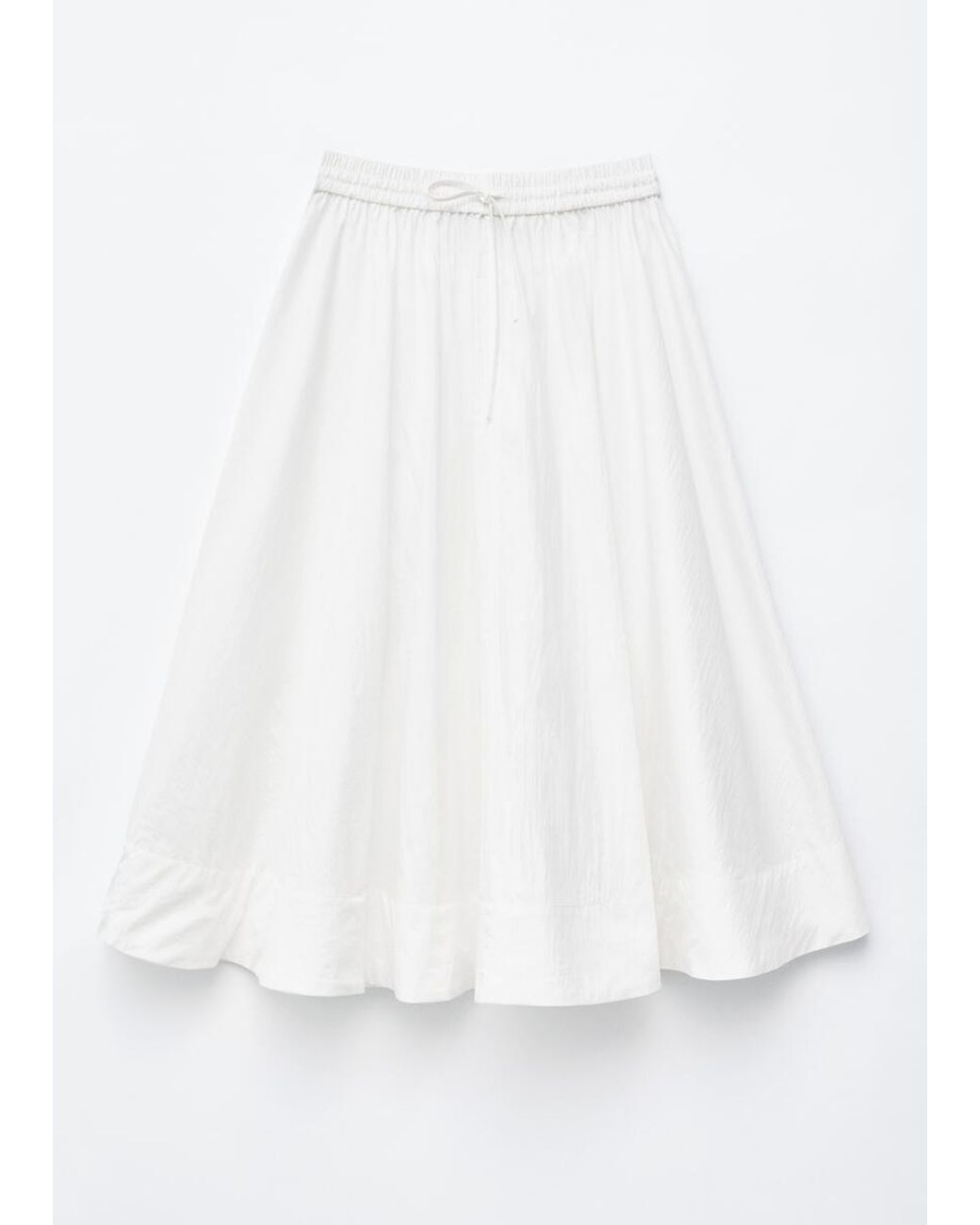 & Other Stories White Gathered A-Line Maxi Skirt