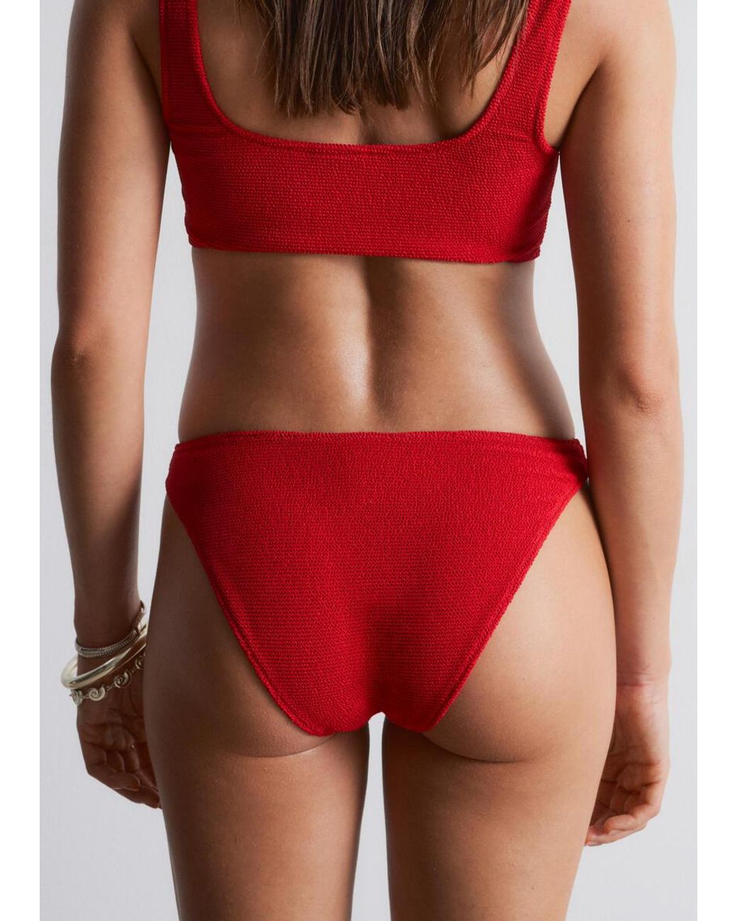 & Other Stories Textured Bikini Top