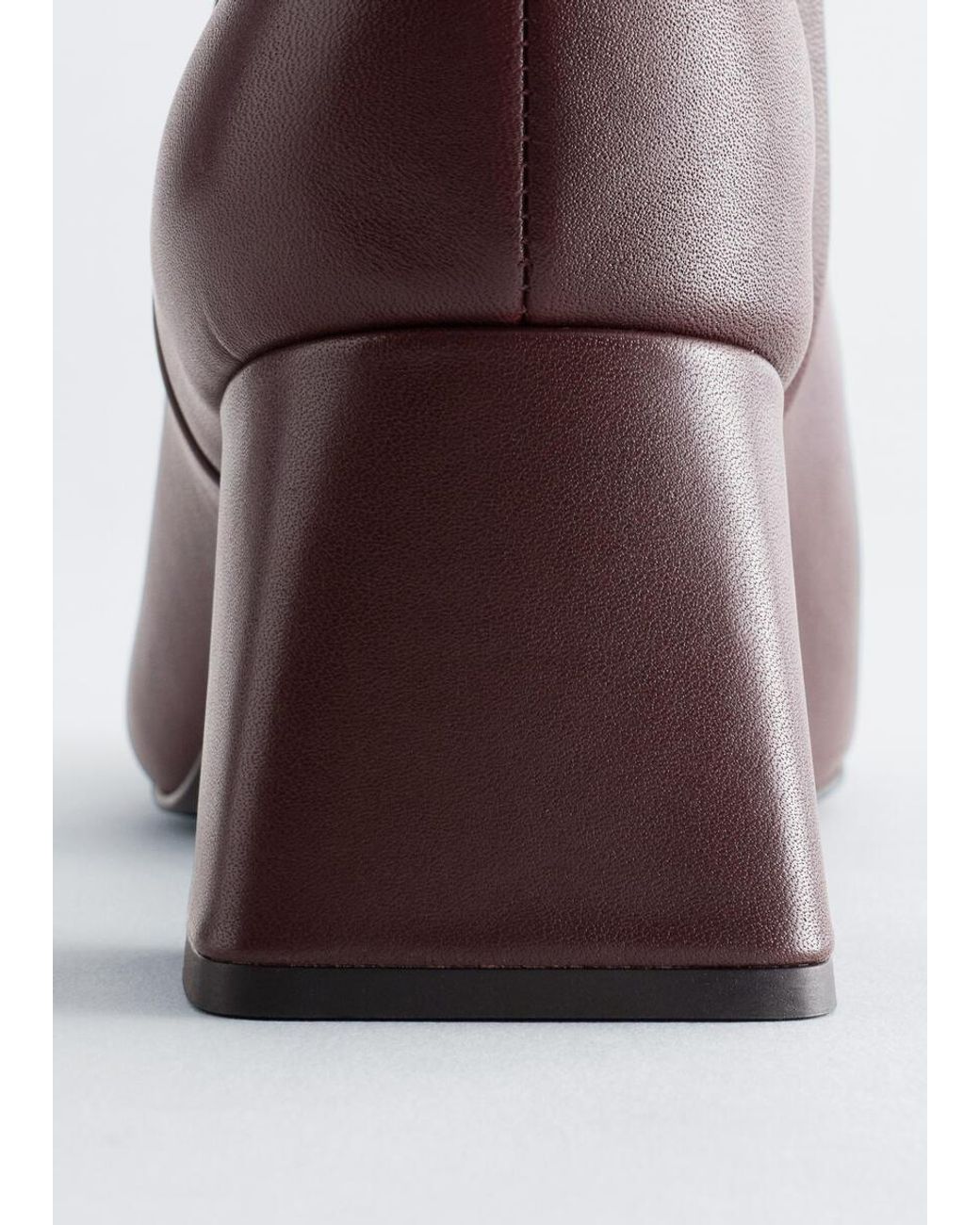 & Other Stories Brown Leather Ankle Boots