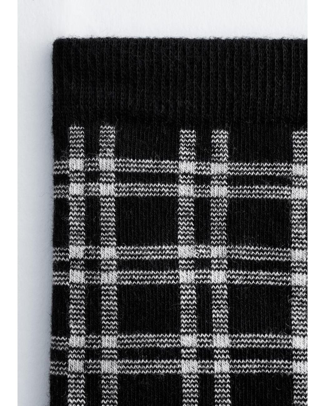 & Other Stories Black Checked Socks