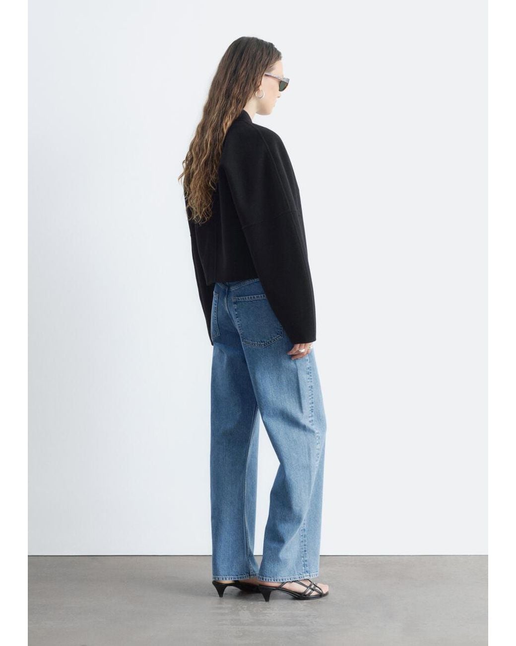 & Other Stories Black Wool Doublé Jacket