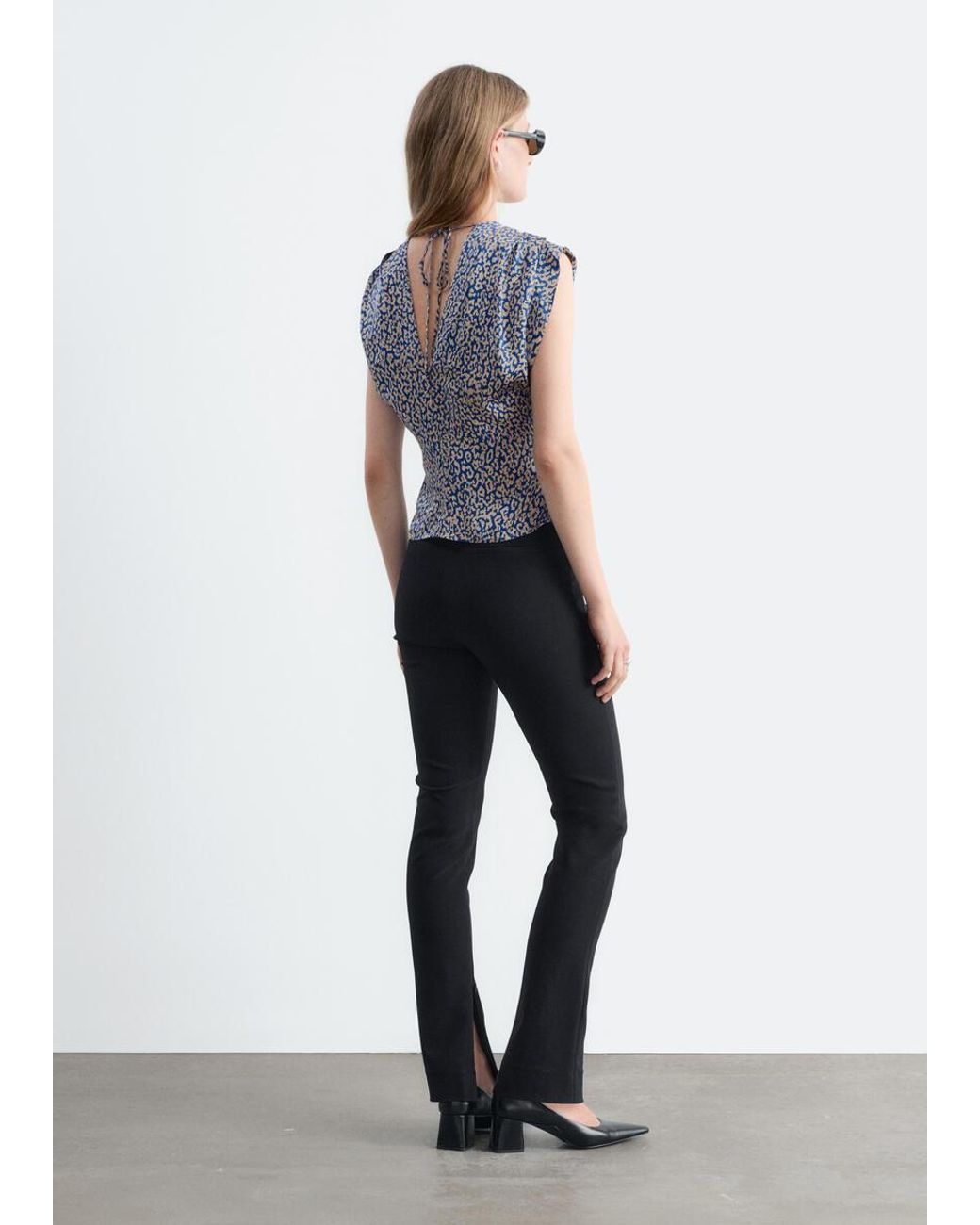 & Other Stories White Sleeveless Wrap Top