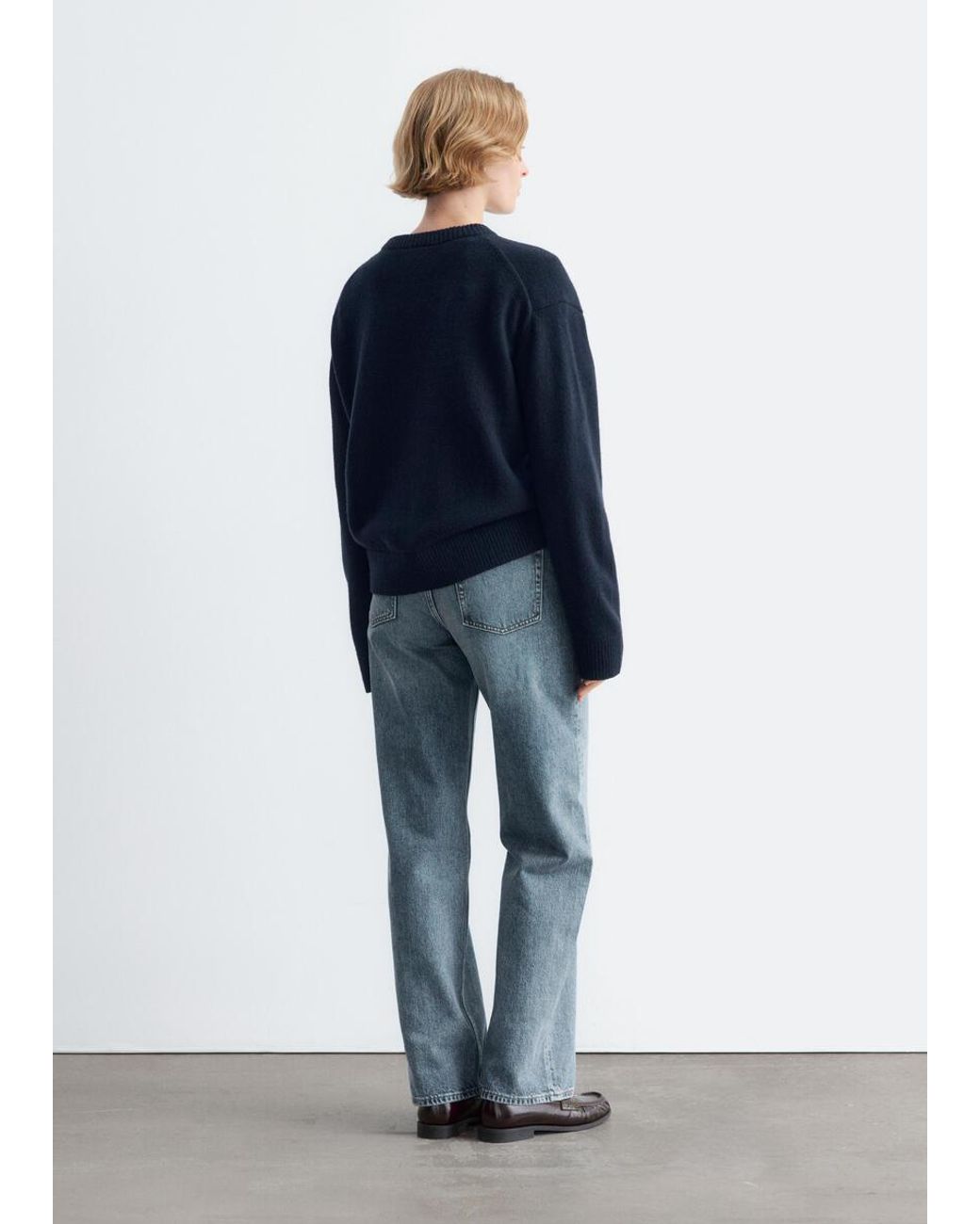 & Other Stories Blue Boxy Knit Jumper