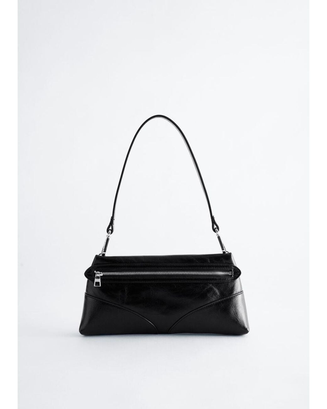 & Other Stories Red Leather Shoulder Bag