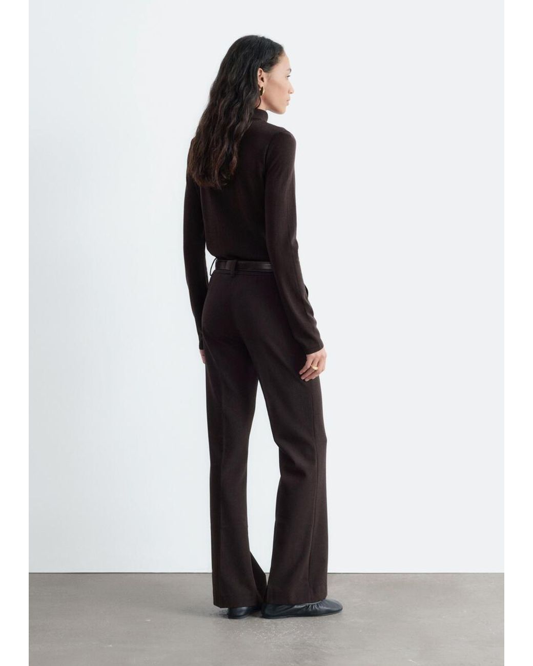 & Other Stories White Flared Press-Crease Trousers