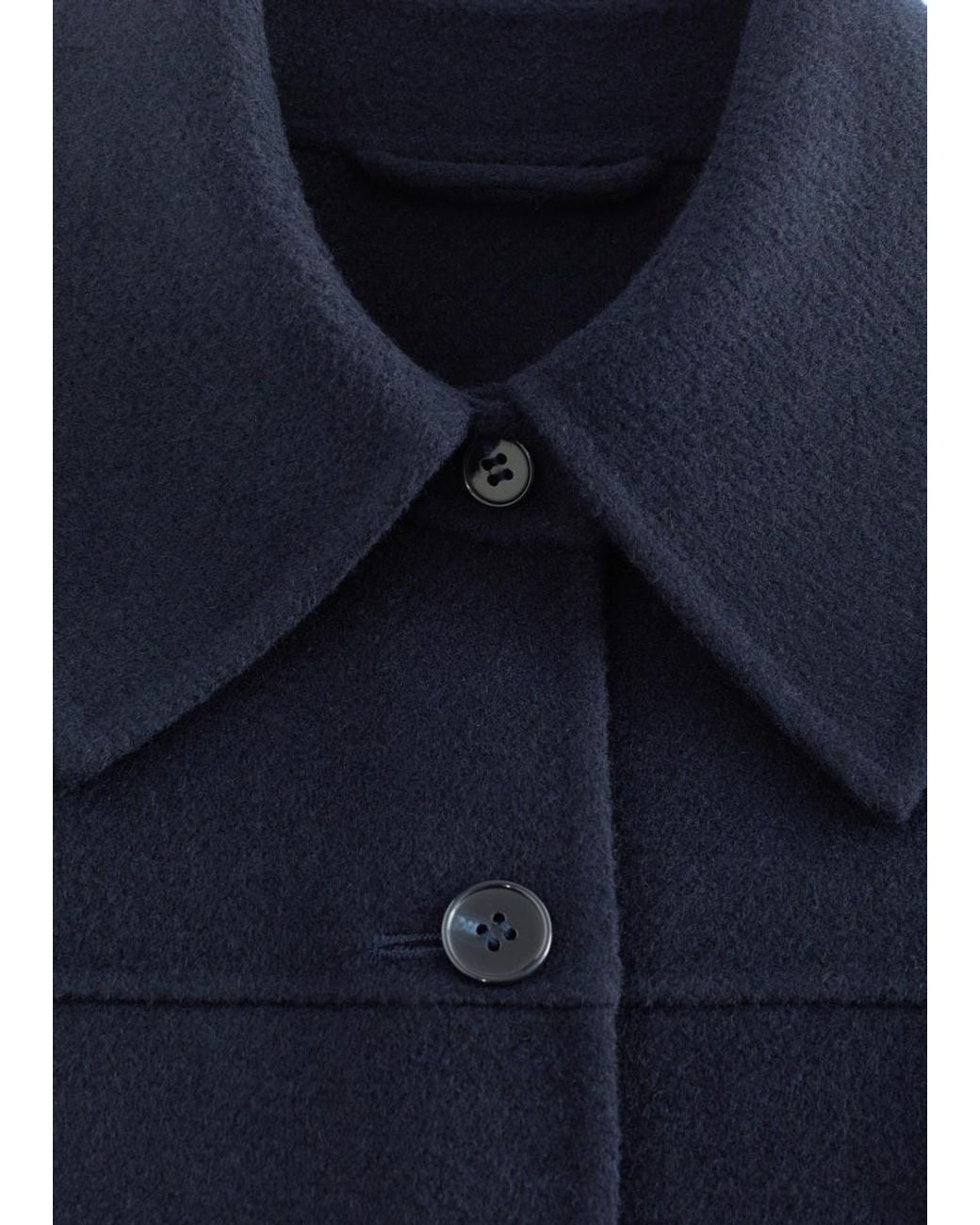 & Other Stories Blue Tapered Wool Jacket