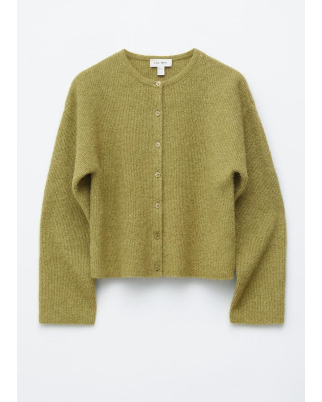 & Other Stories Green Alpaca-Blend Knitted Cardigan
