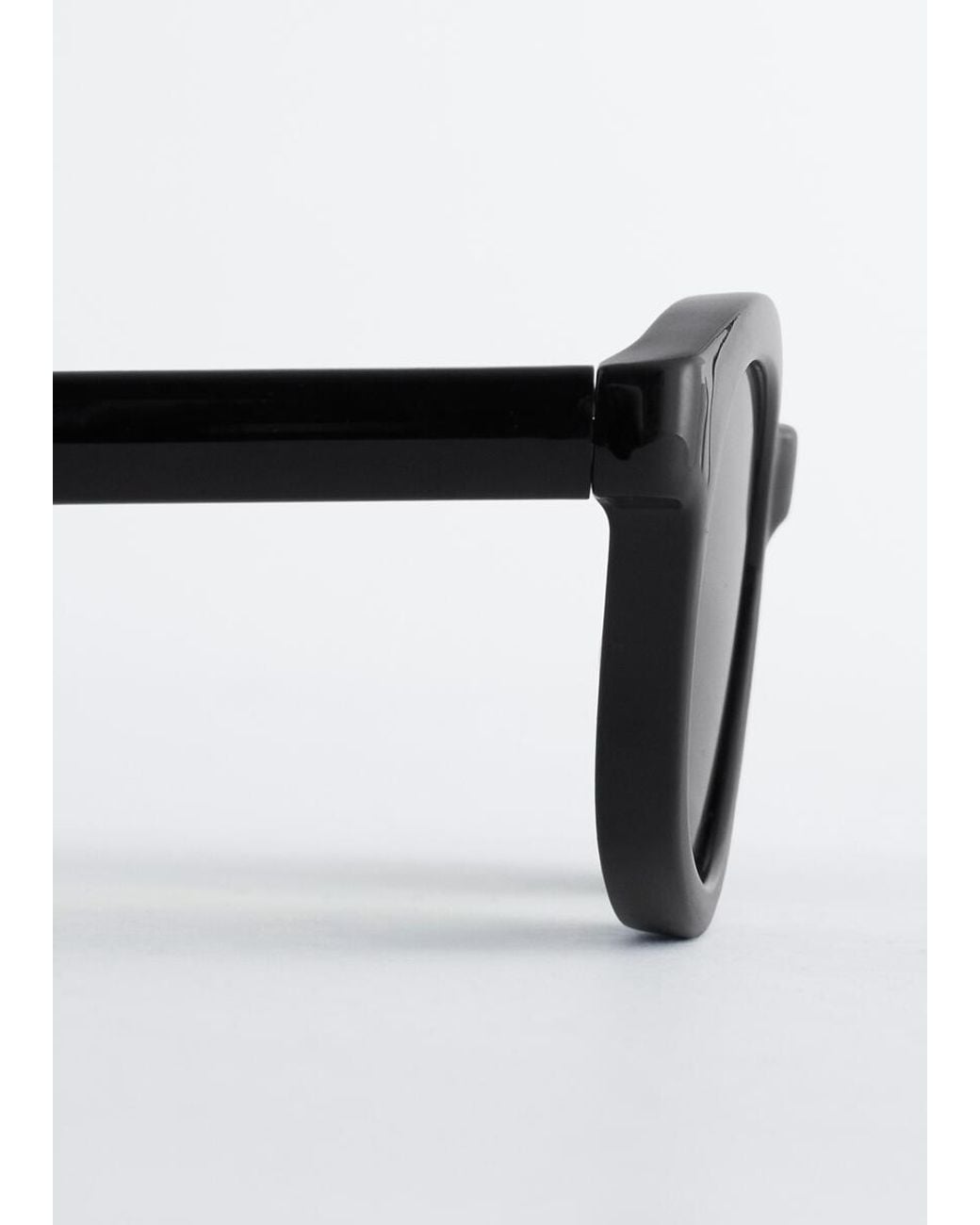 & Other Stories Black Narrow Rectangle Sunglasses
