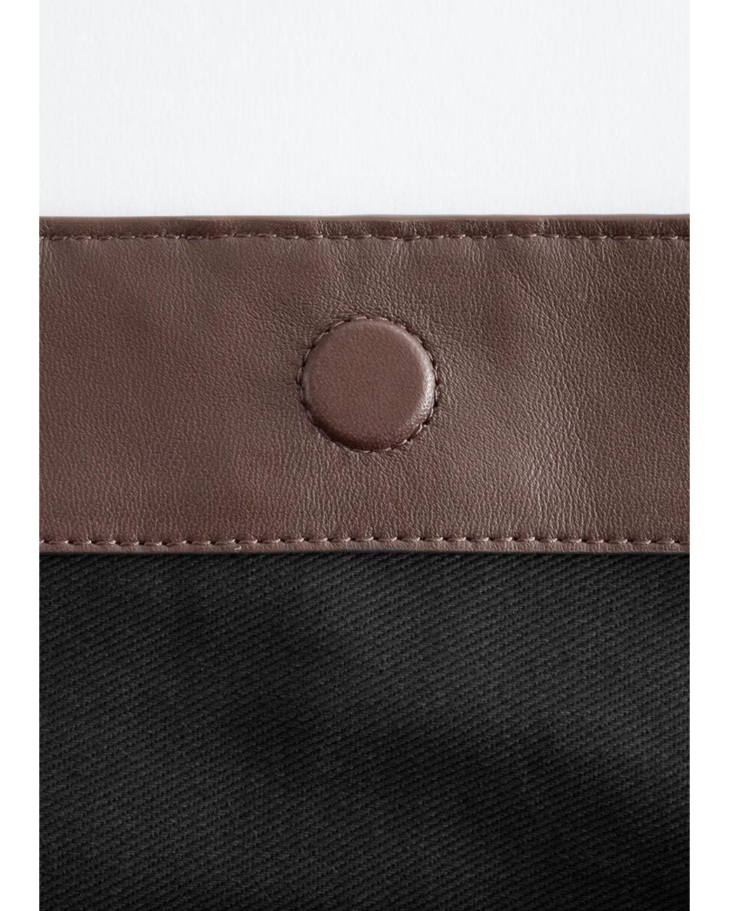 & Other Stories Brown Open Braided Leather Tote