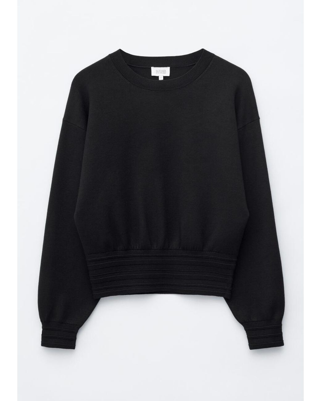 & Other Stories Blue Rib-Trim Knitted Jumper