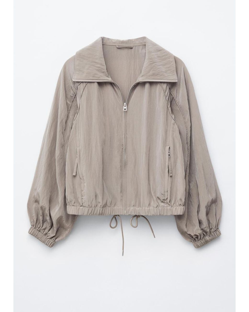 & Other Stories Gray Sporty Drawstring Jacket