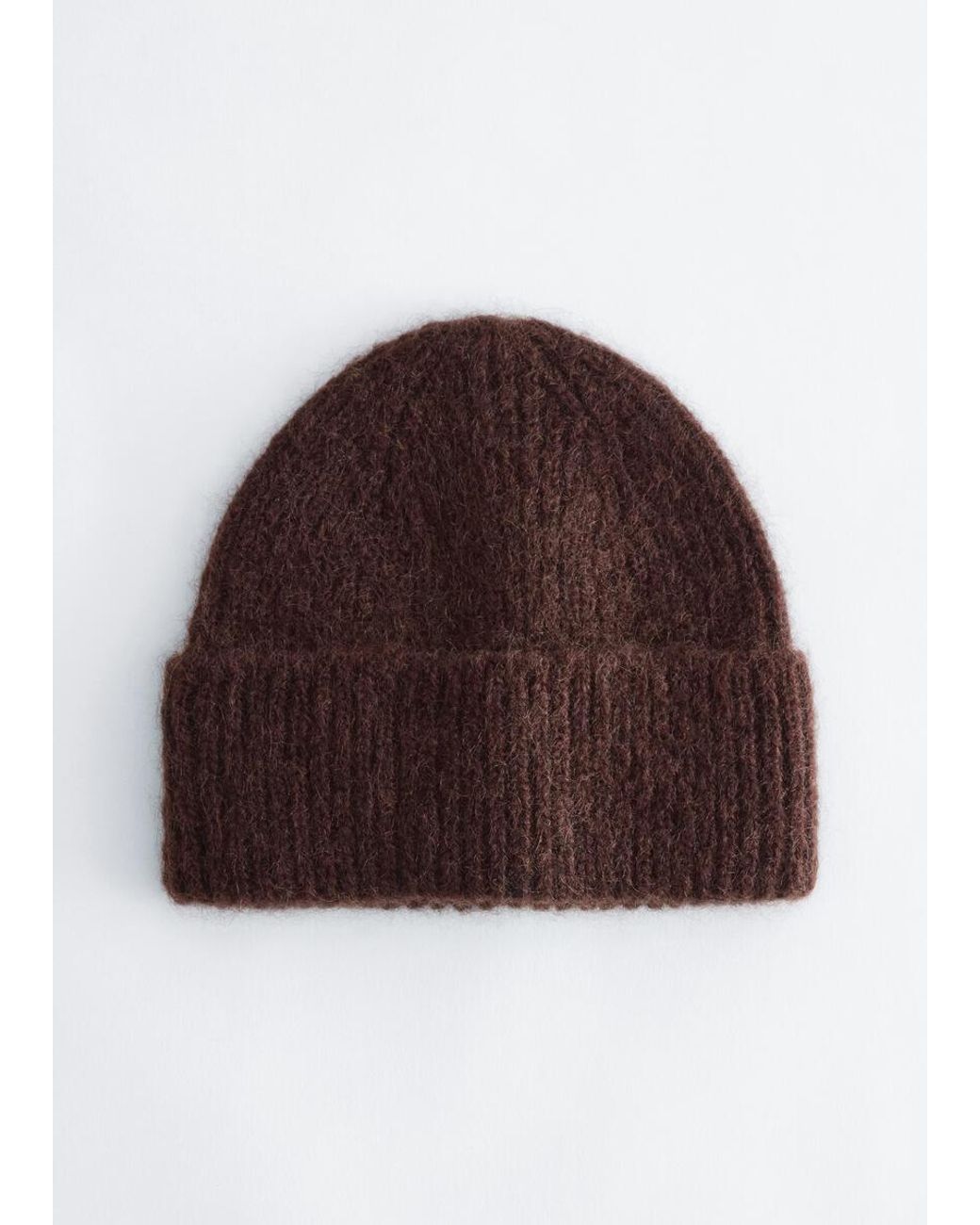 & Other Stories Brown Wool Blend Beanie