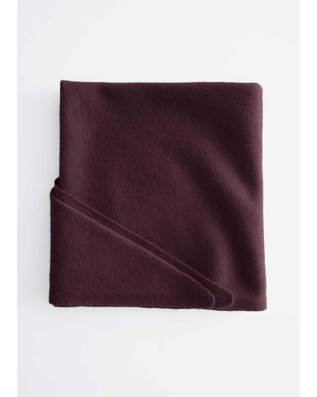 & Other Stories Purple Pure Wool Scarf
