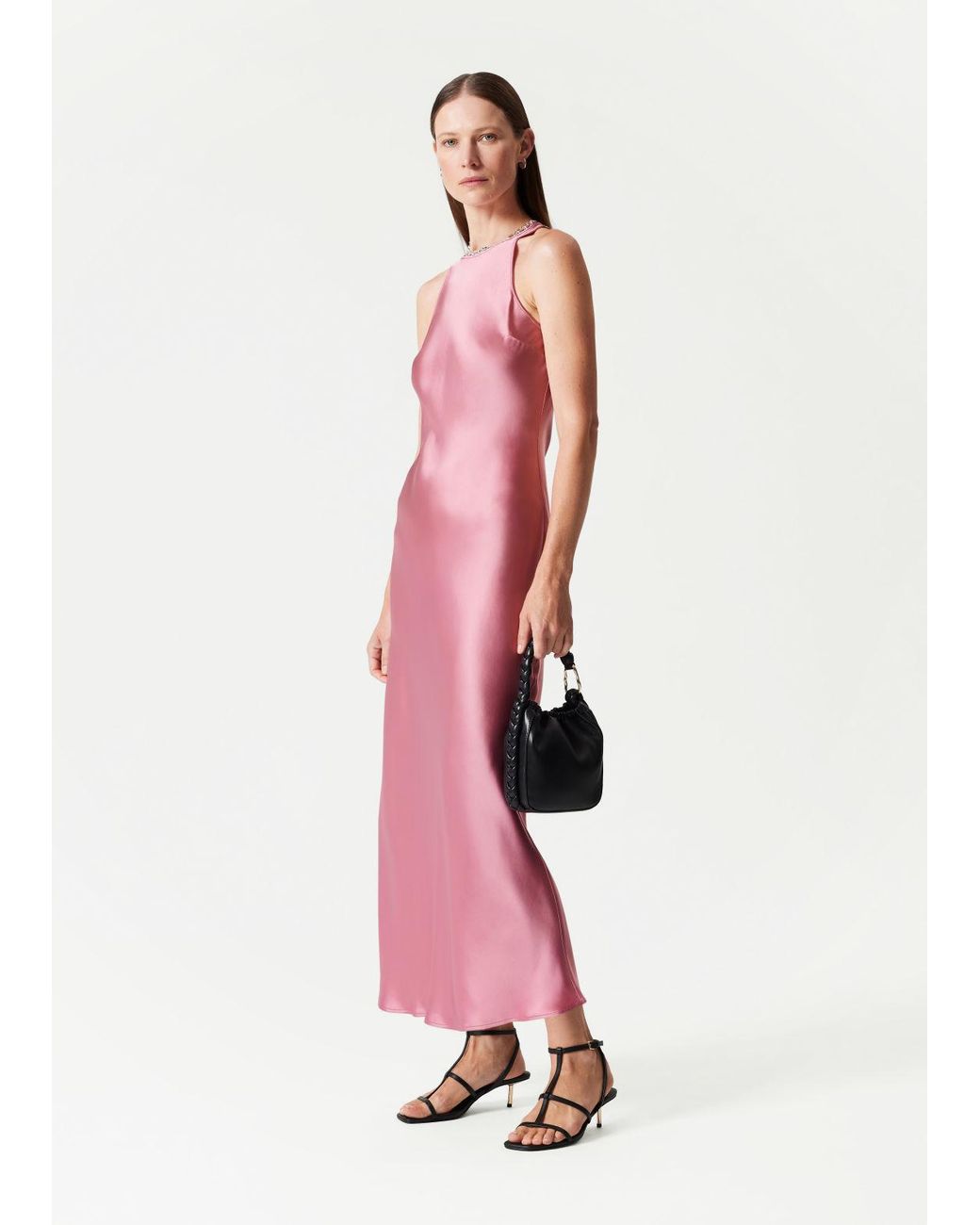 & other stories satin square neck midi dress & OTHER STORIES Satin Square Neck Midi Dress