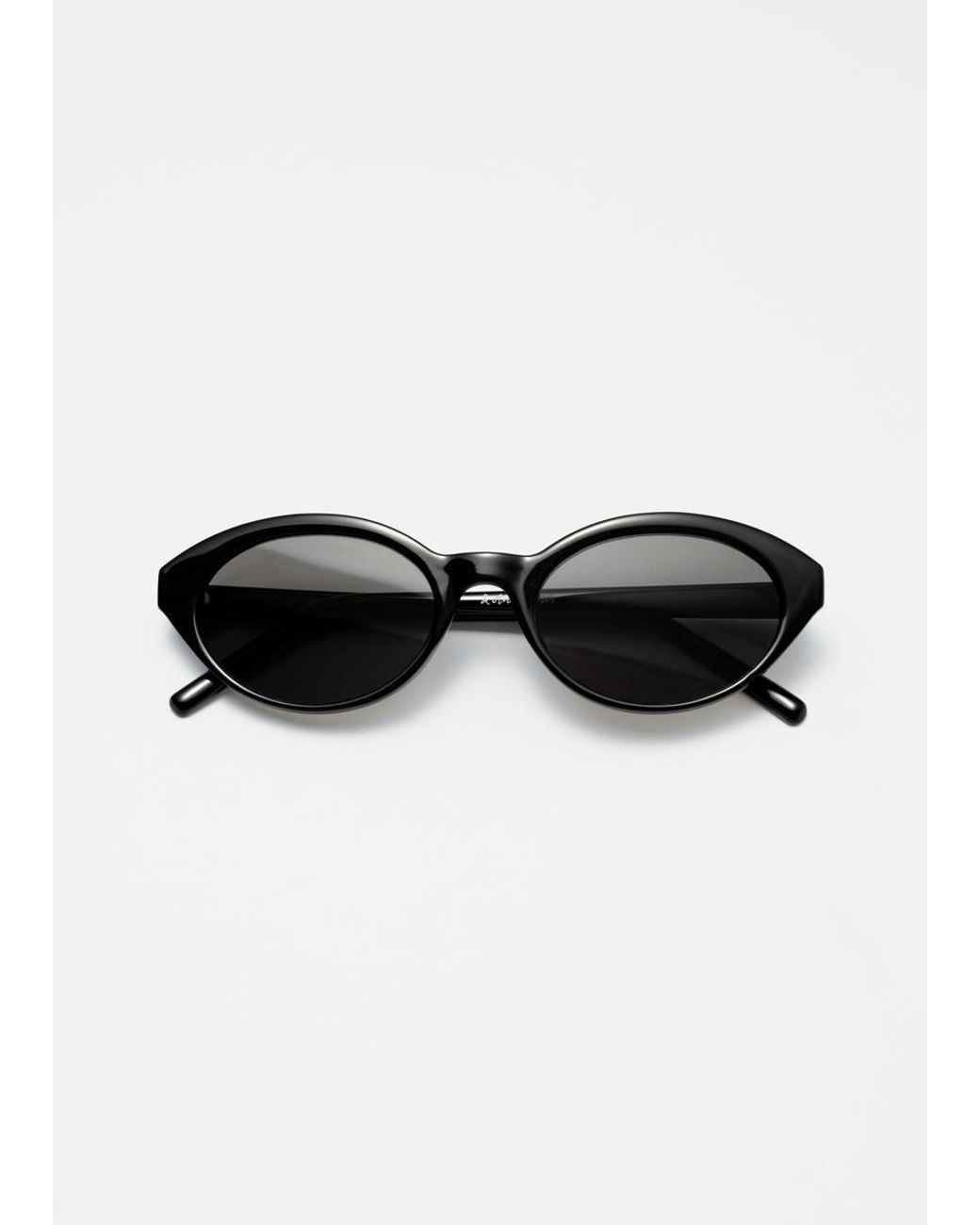 & Other Stories Black Oval-Frame Sunglasses