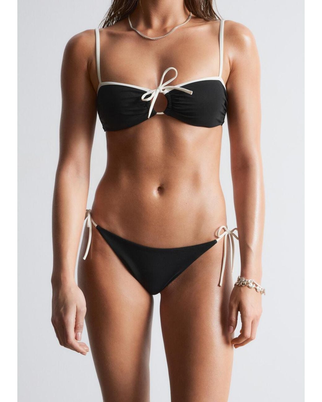 & Other Stories Brown Tie-Side Bikini Briefs