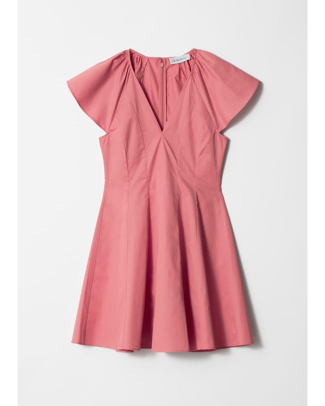 & Other Stories Pink Flared Mini Dress
