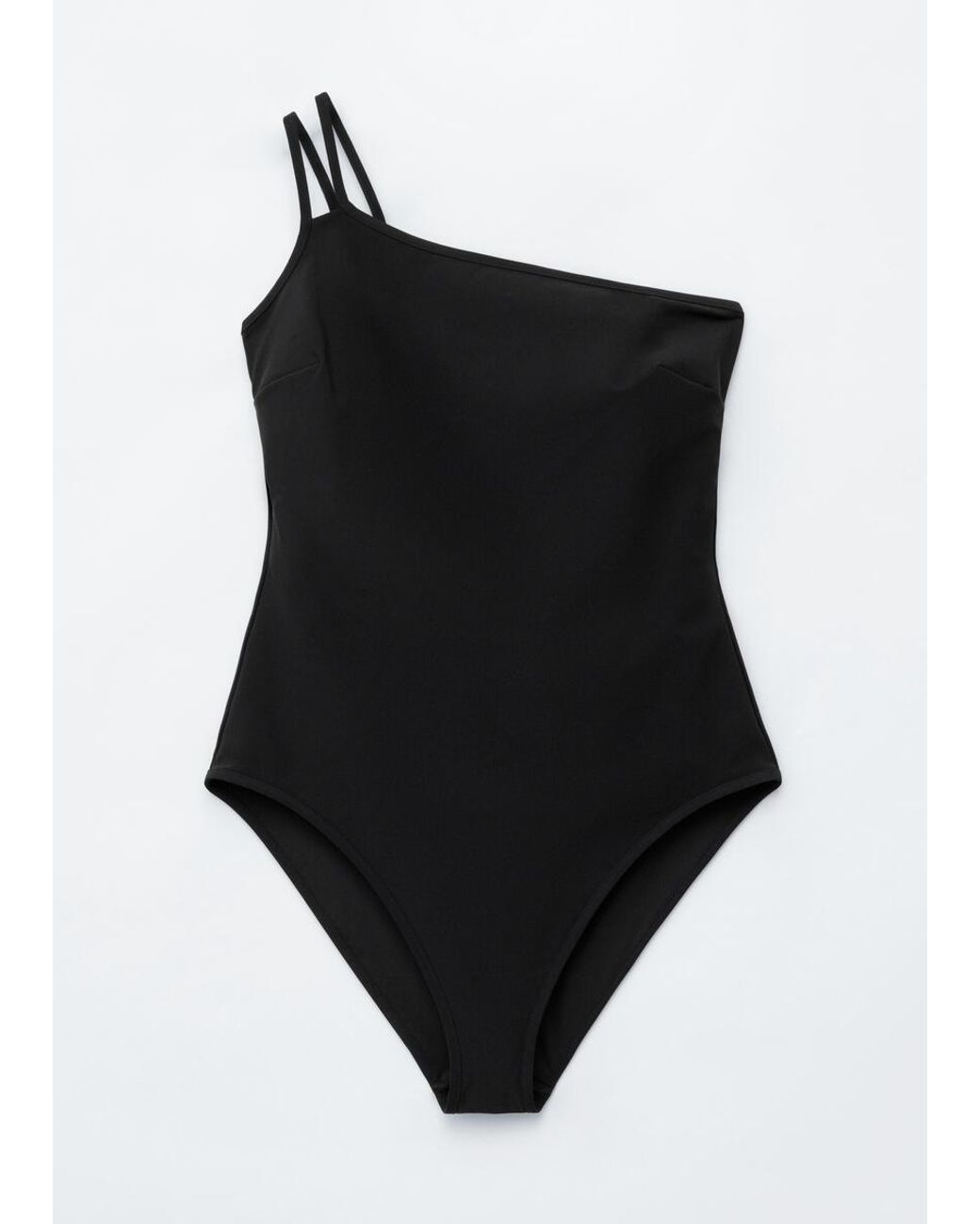 & Other Stories Black One-Shoulder Swimsuit