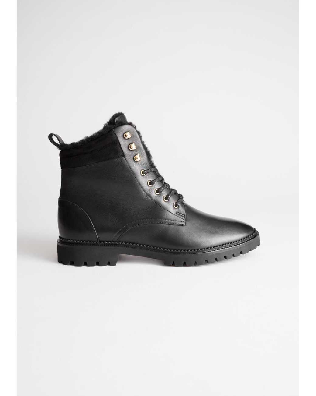 & other stories leather snow boots