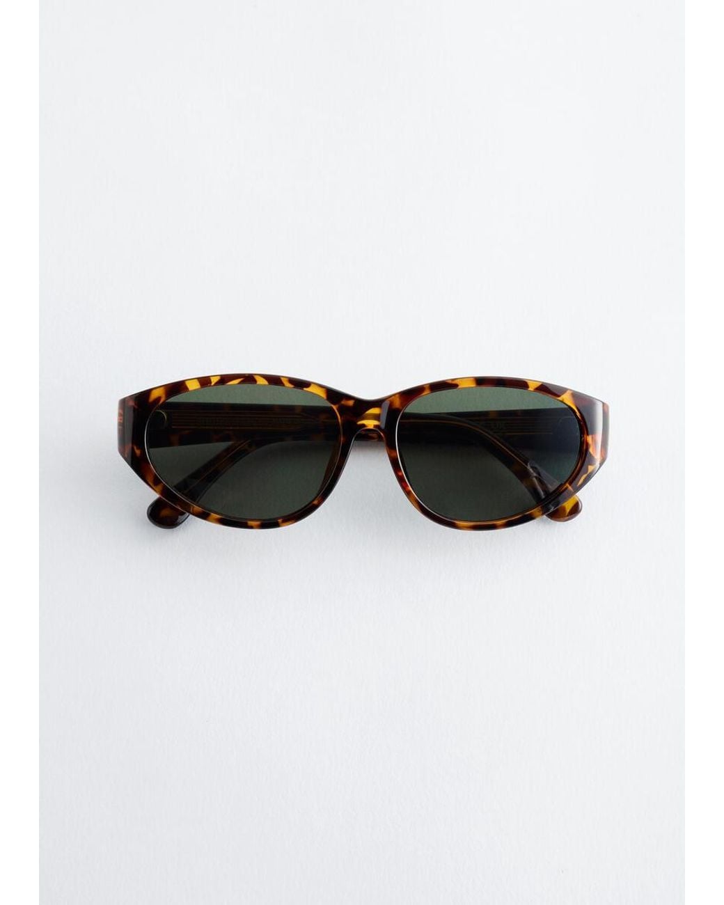 & Other Stories Brown Oval Cat-Eye Sunglasses