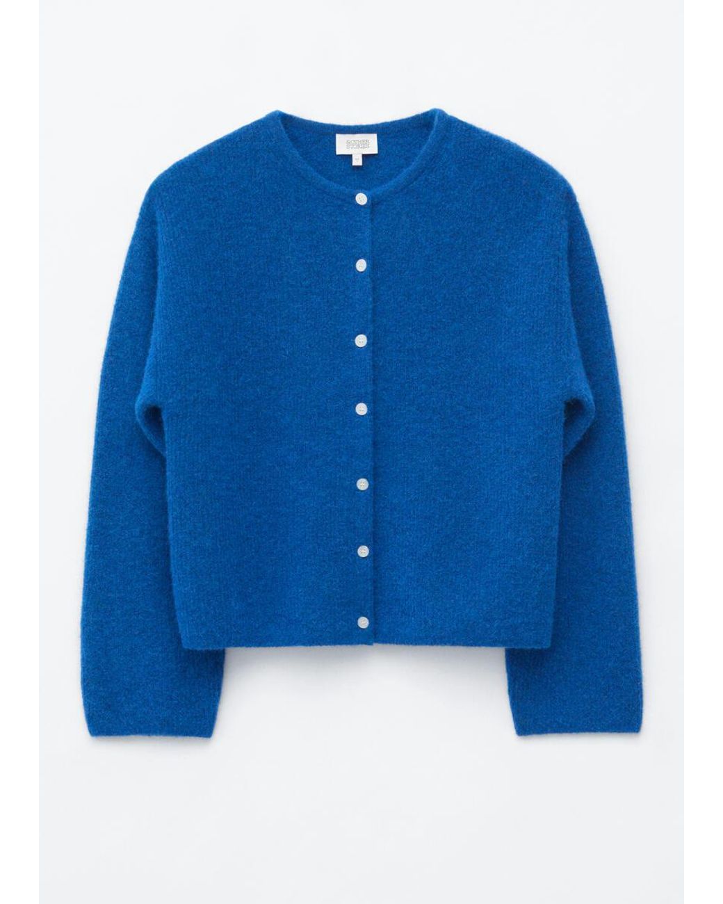 & Other Stories Blue Alpaca-Blend Knitted Cardigan
